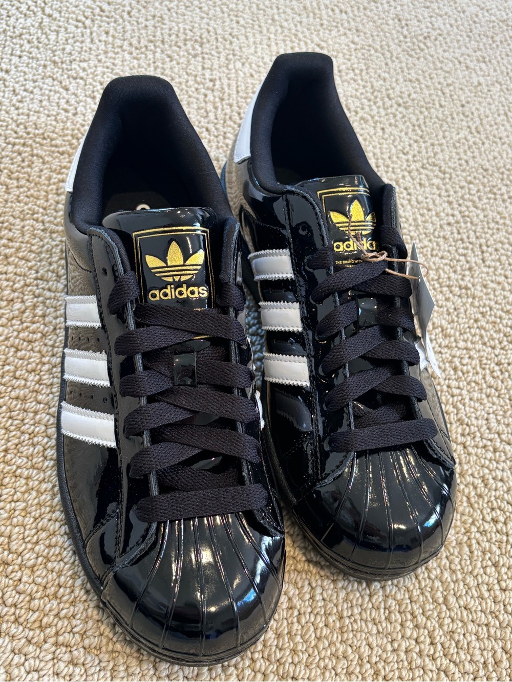 New Adidas SUPERSTAR II W Patent Leather Sneakers - Picture 2 of 7